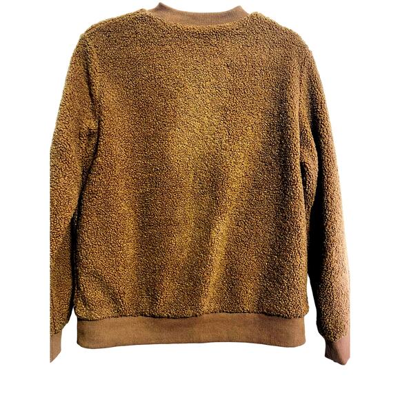 Mirol Sherpa Fleece Size Meduim Zip Up Brown - Picture 5 of 12